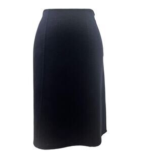 VTG Linda Allard Ellen Tracy Skirt Womens 4 Black Wool A Line Classic